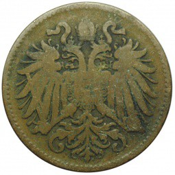 Монета 2 геллера 1894 Австрия