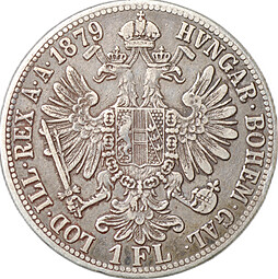 Монета 1 флорин 1879 Австрия