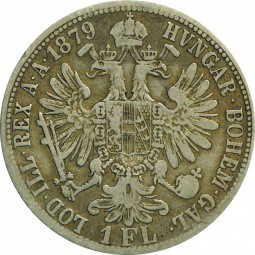 Монета 1 флорин 1879 Австрия