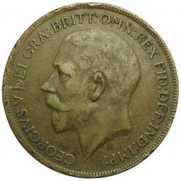 Монета 1 пенни 1921 Великобритания