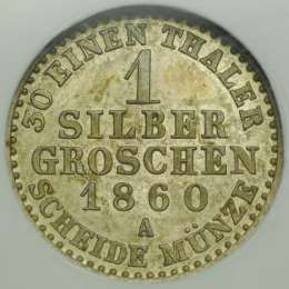 Монета 1 грош 1860 А Детмольд Германия