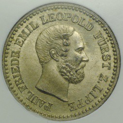 Монета 1 грош 1860 А Детмольд Германия