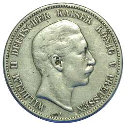 Монета 5 марок 1901 А Пруссия Германия 