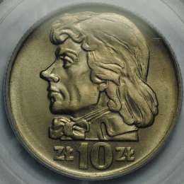 Монета 10 злотых 1966 MW Польша