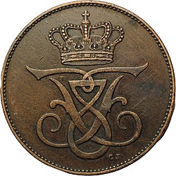Монета 5 эре 1907 VBP Дания