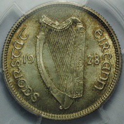 Монета 1 шилинг 1928 Ирландия