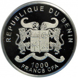 Монета 1000 франков 2013 Санкт-Петербург Бенин