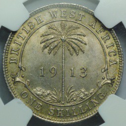 Монета 1 шиллинг 1913 Британская Западная Африка