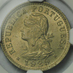 Монета 10 сентаво 1929 Сан-Томе и Принсипи