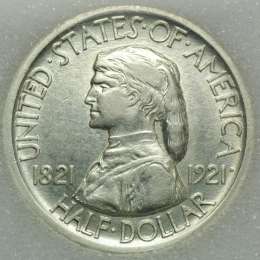 Монета 50 центов 1921 США
