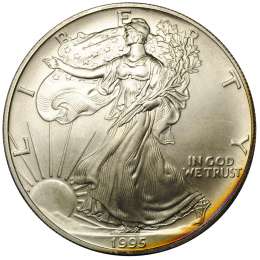 Монета 1 доллар 1995 США Шагающая свобода