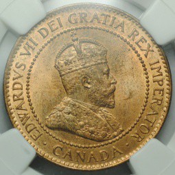 Монета 1 цент 1906 Канада