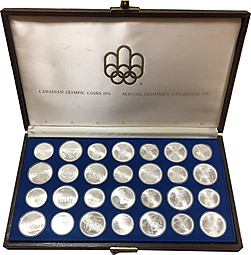 Набор монет 1976 5, 10 долларов 28 монет Олимпиада в Монреале Канада