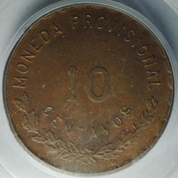 Монета 10 сентаво 1915 Мексика