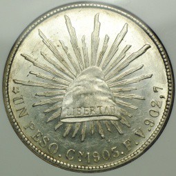 Монета 1 песо 1903 CNFV Мексика