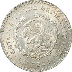 Монета 1 песо 1958 Мексика