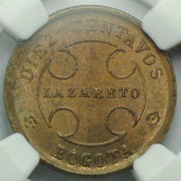 Монета 10 центов 1901 Колумбия