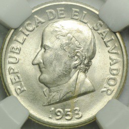 Монета 50 сентаво 1953 Сальвадор