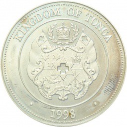 Монета 50 Центов 1998 Тонга, бокс