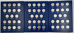 Набор 25 центов (квотер) 1999 -2009 Штаты и территории P+D США 56 монет
