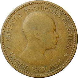 Монета 1 пенни 1958 Гана
