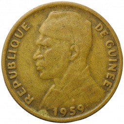 Монета 10 франков 1958 Гвинея
