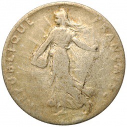 Монета 50 сантимов 1902 Франция