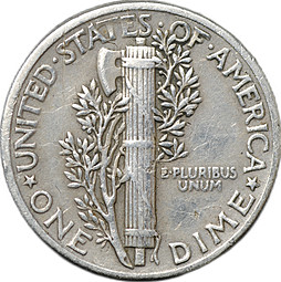 Монета 1 дайм (10 центов) 1944 США