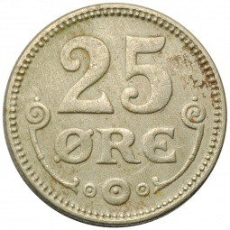 Монета 25 эре 1921 Дания