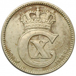 Монета 25 эре 1921 Дания