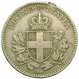 Монета 20 центов 1918 Италия
