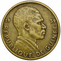 Монета 5 франков 1959 Гвинея