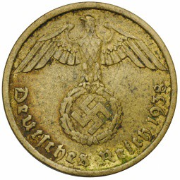 Монета 10 рейхспфеннингов 1938 A Германия