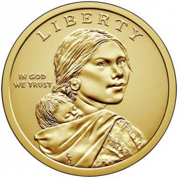 Монета 1 доллар 2018 D США Коренные Американцы Джим Торп Уа-То-Хак