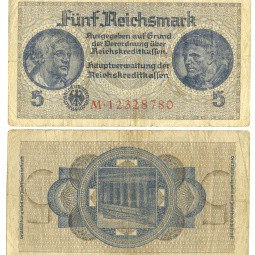 Банкнота 5 марок 1939 Германия