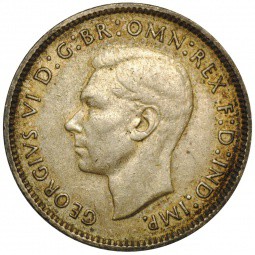 Монета 6 пенсов 1942 Австралия