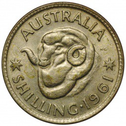 Монета 1 шиллинг 1961 Австралия