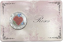Монета 1 доллар 2011 Розы Острова Кука