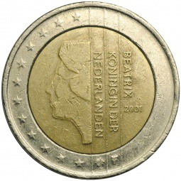 Монета 2 евро 2001 Нидерланды