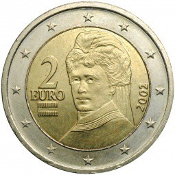 Монета 2 евро 2002 Австрия