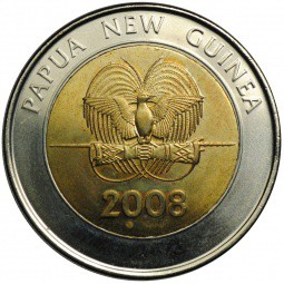 Монета 2 кина 2008 Папуа Новая Гвинея