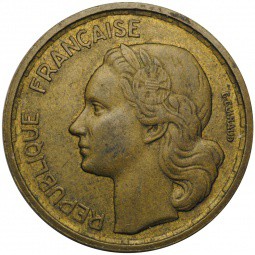 Монета 10 франков 1954 Франция