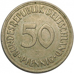 Монета 50 пфеннингов 1966 J ФРГ