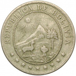 Монета 5 сентаво 1935 Боливия