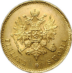 Монета 20 марок 1913 S Русская Финляндия
