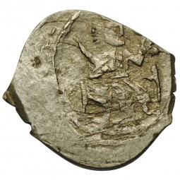 Монета Денга Даниил Борисович 1423 - 1429 Нижегородско-Суздальское великое княжество Петух вправо / Князь на троне