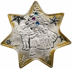 Монета 1 доллар 2010 Рождественская звезда Остров Ниуэ