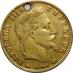Монета 5 франков 1862 А Франция