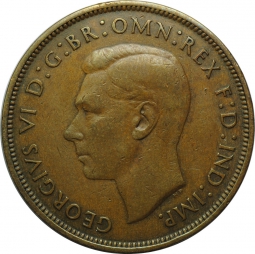 Монета 1 пенни 1938 Великобритания