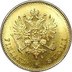 Монета 20 марок 1903 L Русская Финляндия